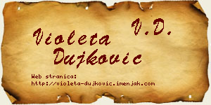 Violeta Dujković vizit kartica